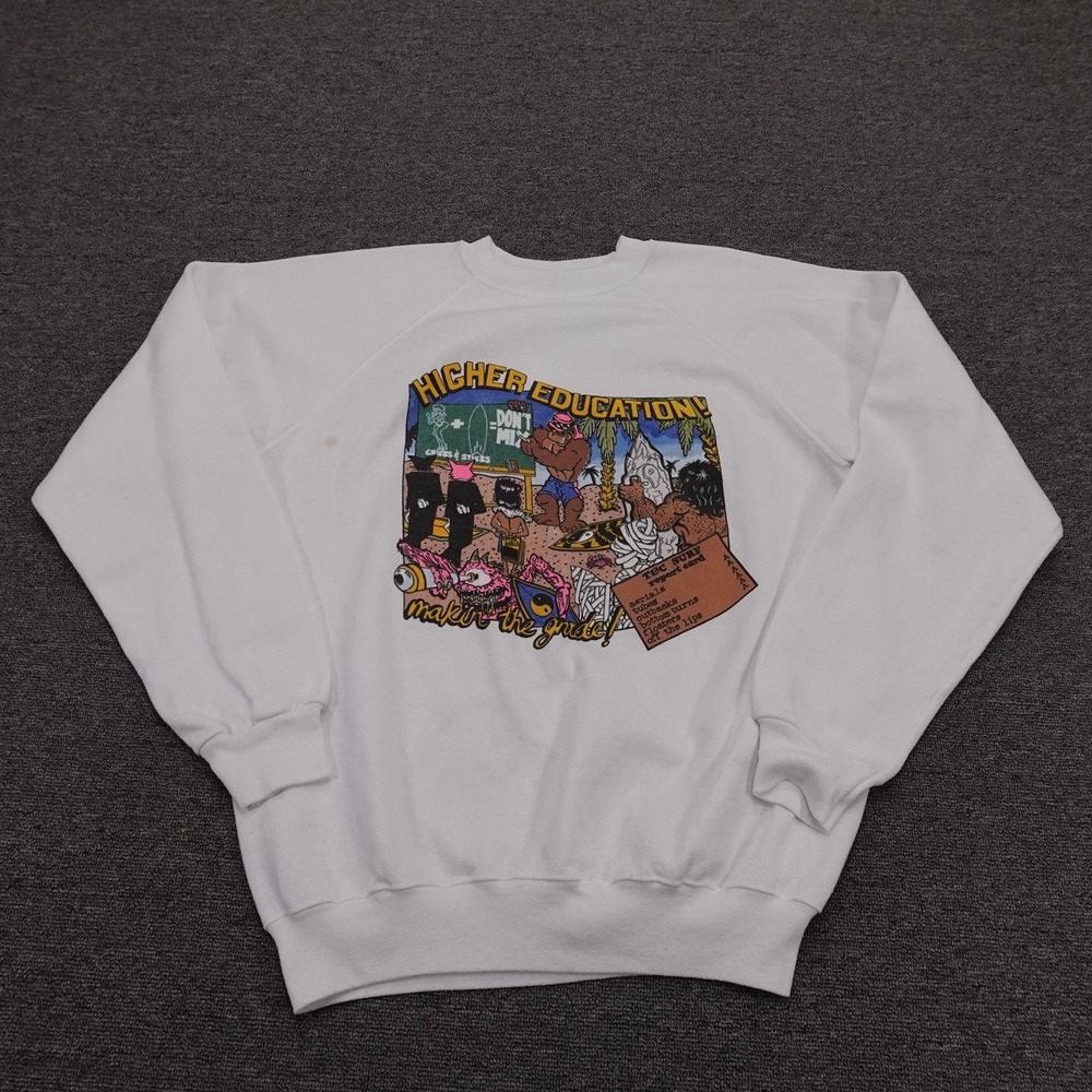 Vintage T&C Surf Sweatshirt XL Town Country Gorilla Chicks Sticks Graphic 80s